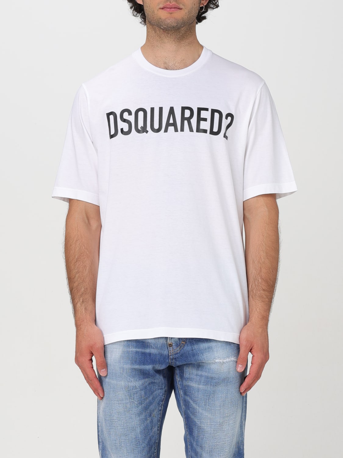 DSQUARED2 T-SHIRT: T-shirt di cotone Dsquared2 con logo, Bianco - Img 1