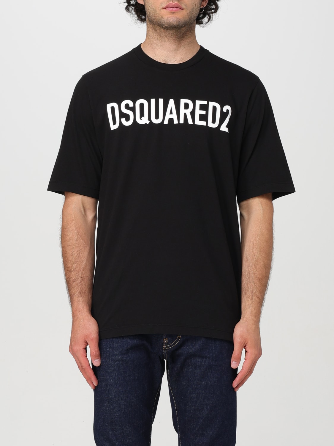 DSQUARED2 T恤: T恤 男士 Dsquared2, 黑色 - Img 1