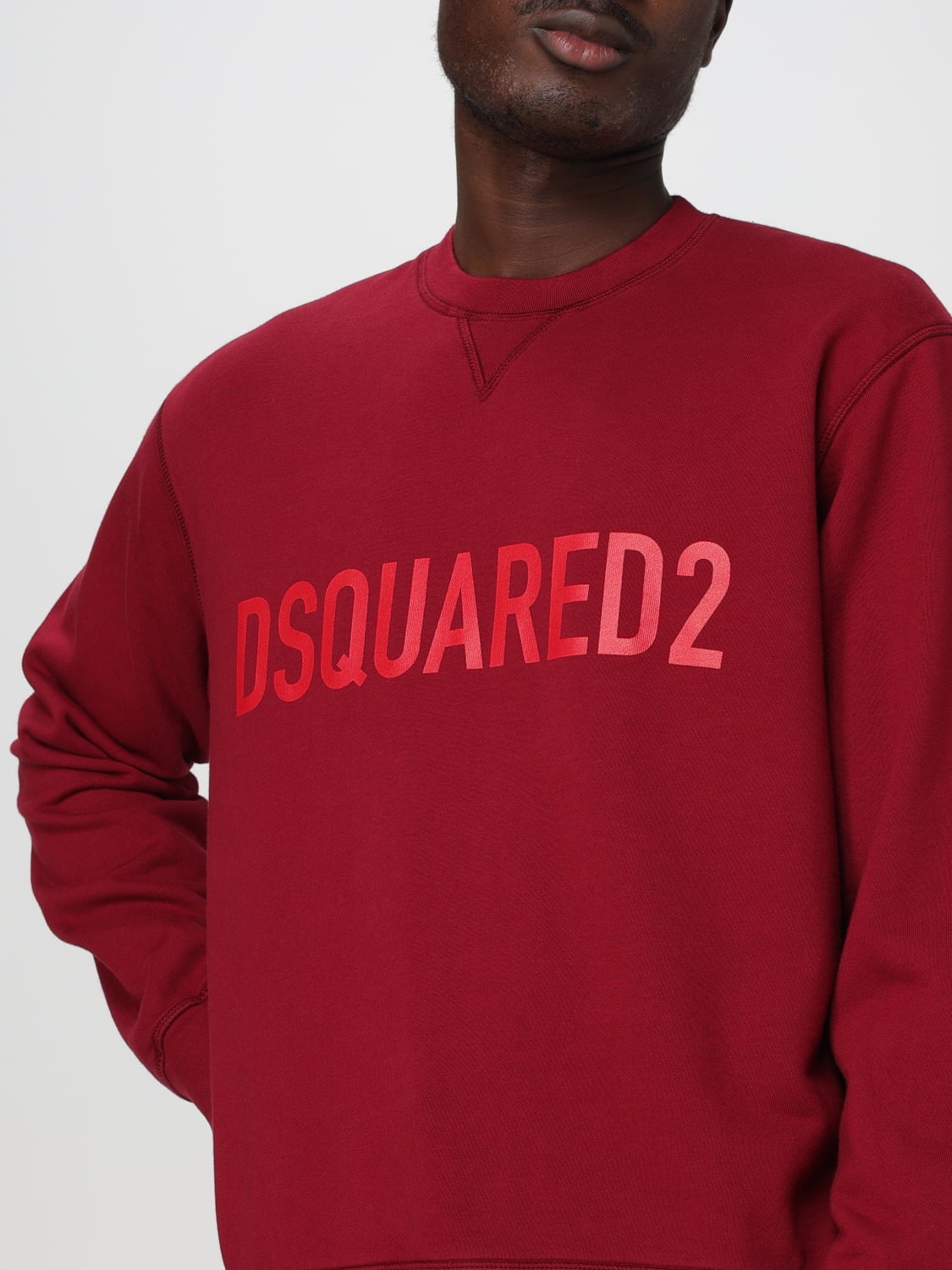 DSQUARED2 ТОЛСТОВКА: Толстовка Мужское Dsquared2, Вишня - Img 4