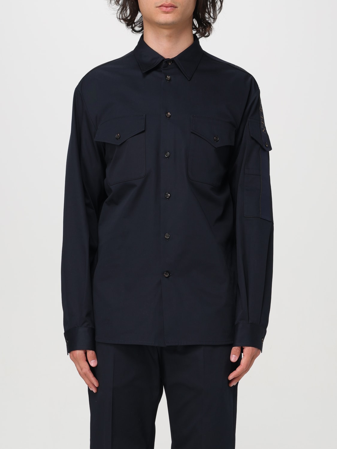 ALEXANDER MCQUEEN SHIRT: Shirt men Alexander McQueen, Navy - Img 1