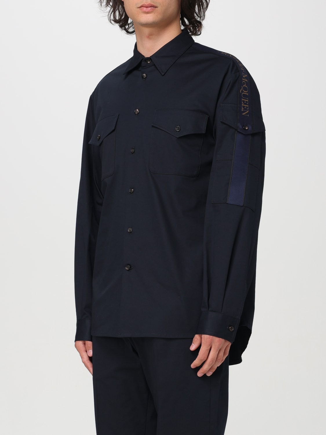 ALEXANDER MCQUEEN SHIRT: Shirt men Alexander McQueen, Navy - Img 4