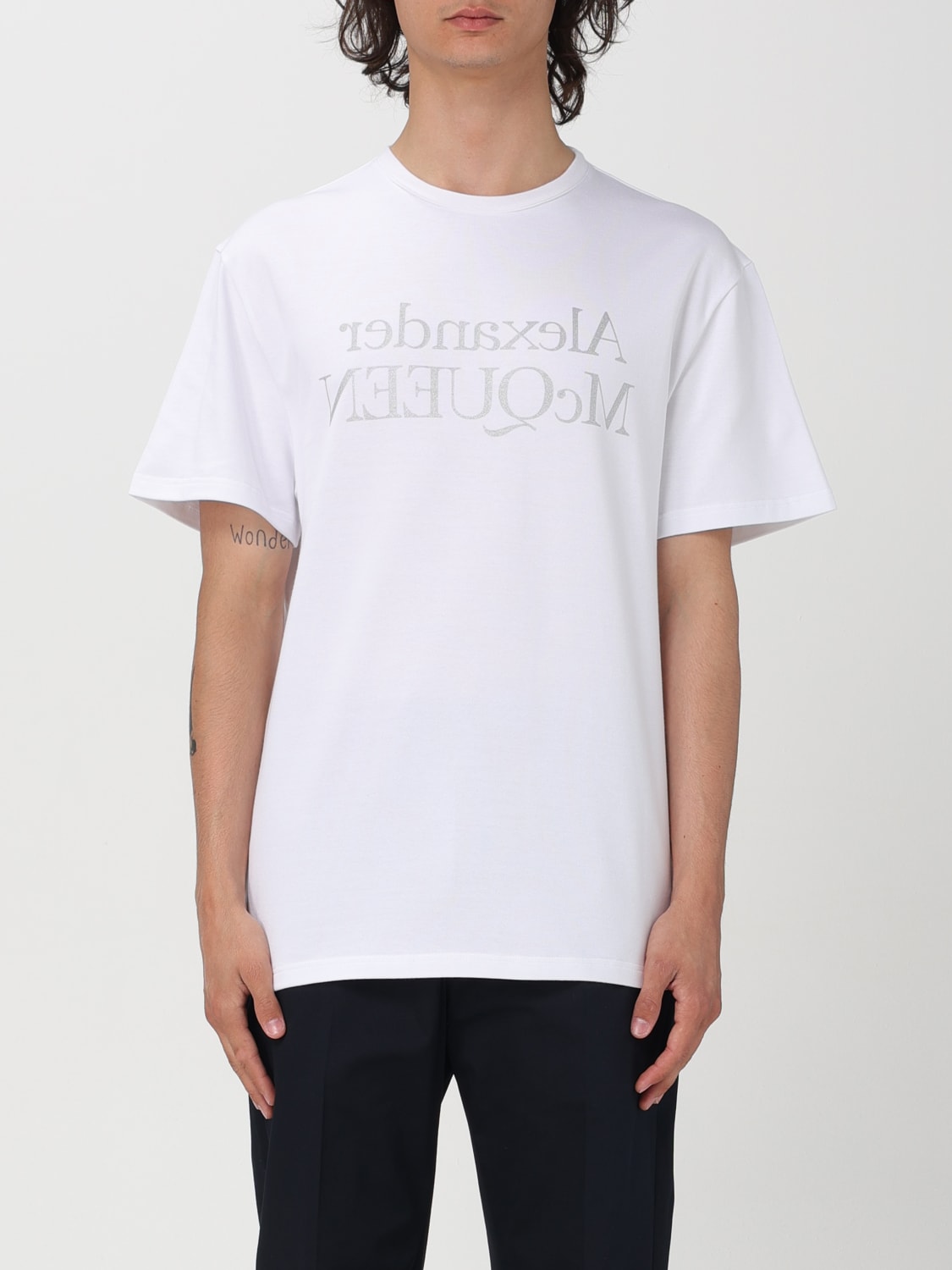 ALEXANDER MCQUEEN T-SHIRT: T-shirt homme Alexander McQueen, Blanc - Img 1