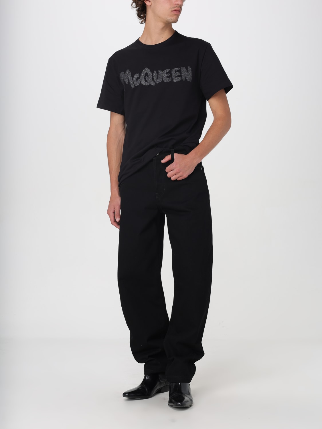 ALEXANDER MCQUEEN JEANS: Jeans men Alexander McQueen, Black - Img 2