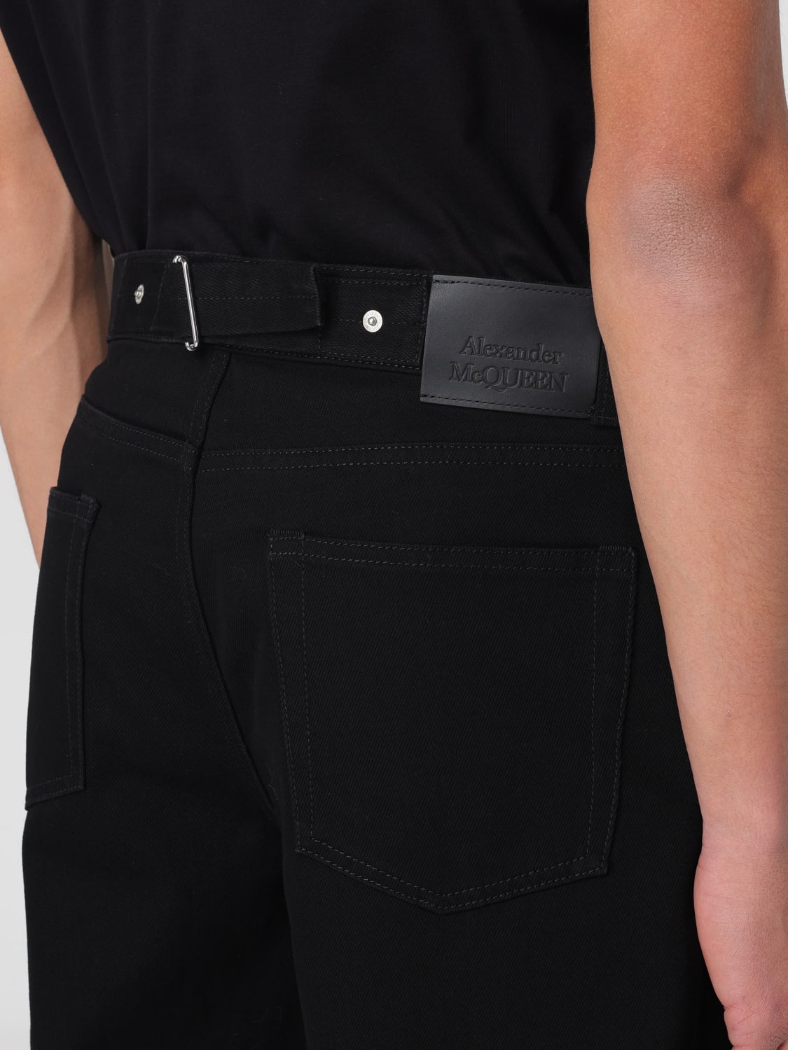 MCQUEEN JEANS: Jeans men McQueen, Black - Img 5