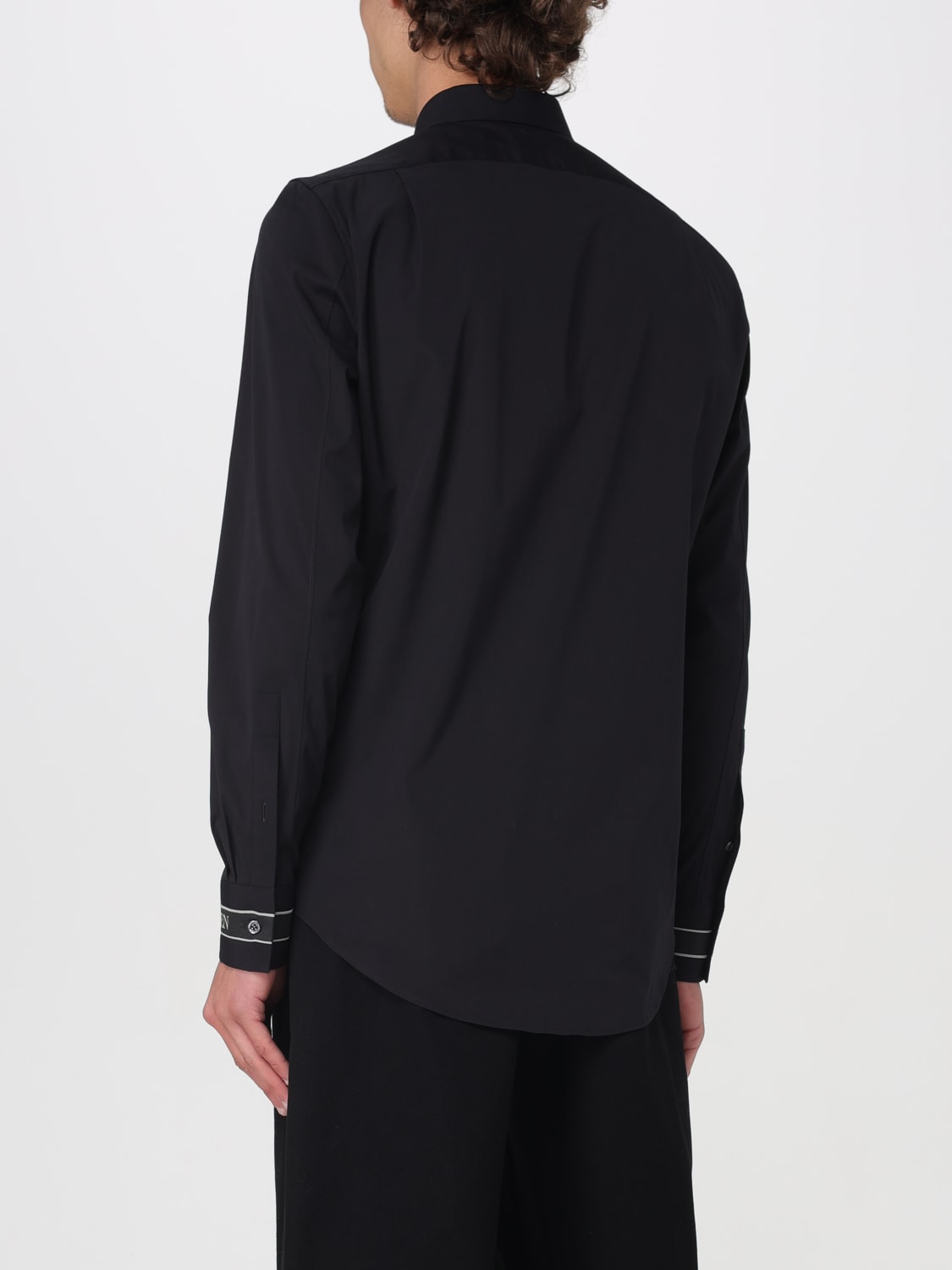 MCQUEEN CAMICIA: Camicia con bande logate McQueen, Nero - Img 3