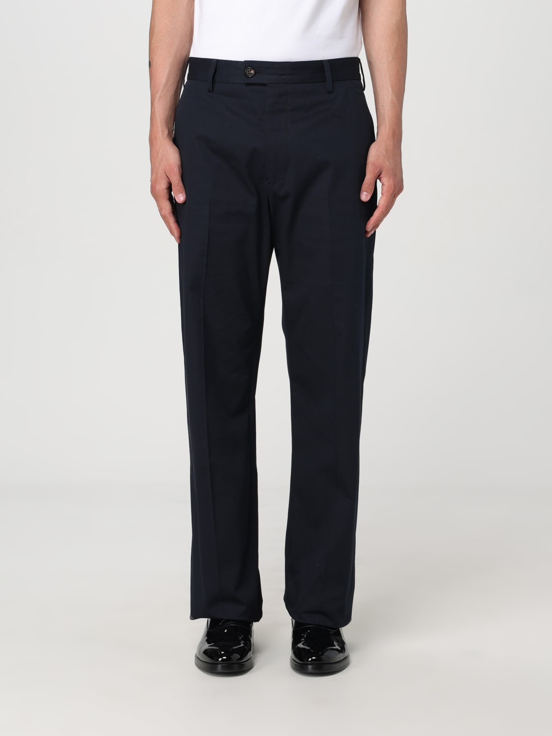 MCQUEEN PANTS: Pants men McQueen, Navy - Img 1