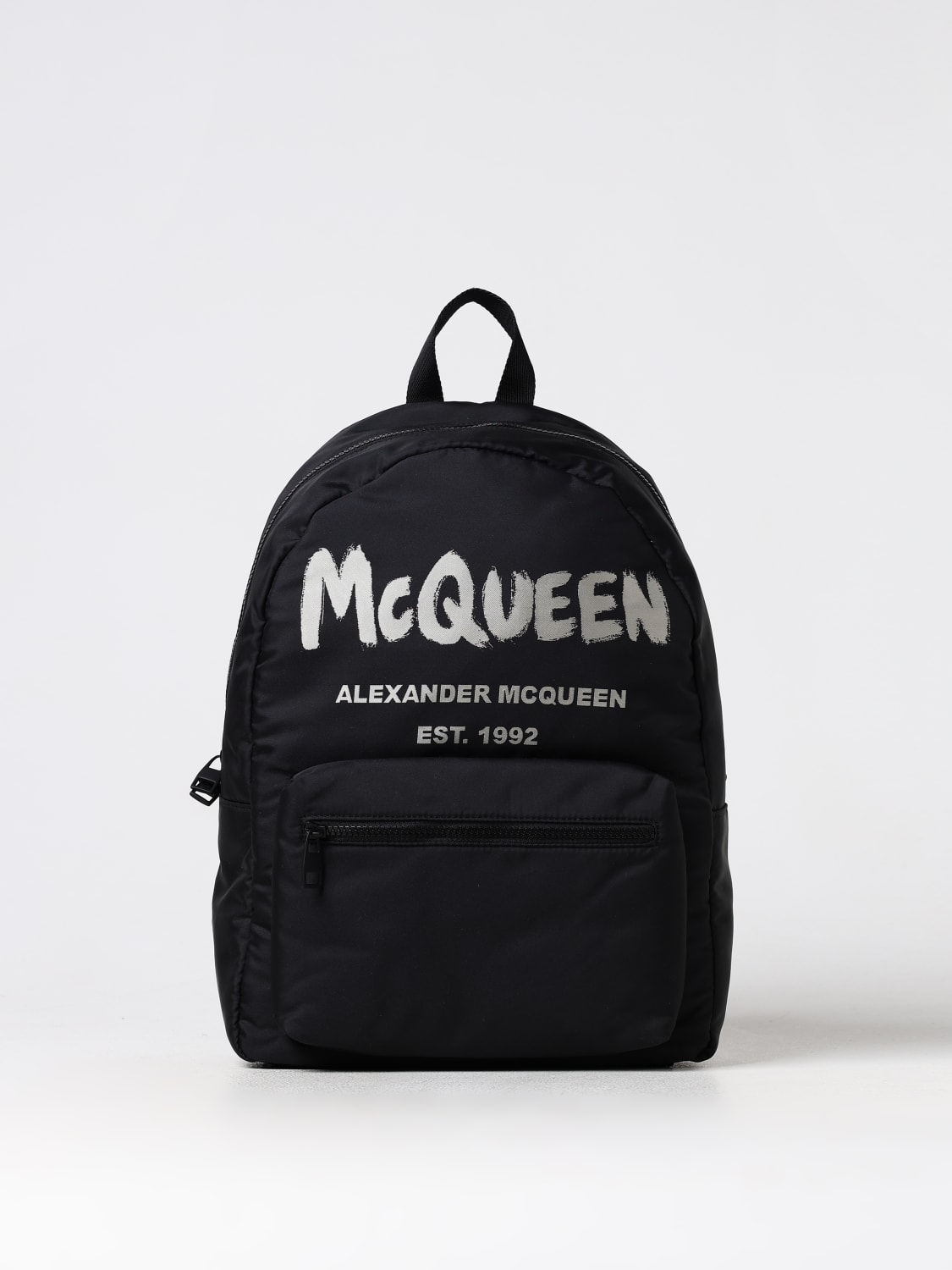 ALEXANDER MCQUEEN ZAINO: Zaino Graffiti Alexander McQueen in nylon , Nero - Img 1