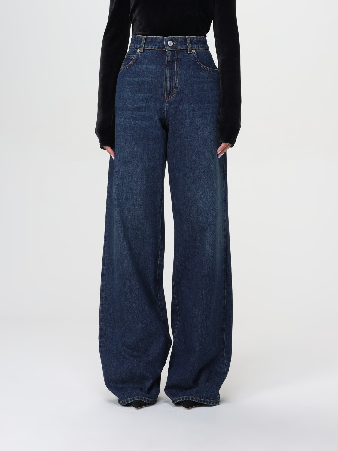 デニム・ジーパン alexander mcqueen JEANS (794136QMACS 4297) McQueen Outlet: Jeans woman - Denim | McQueen jeans