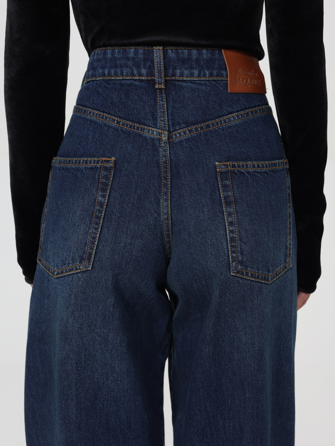 デニム・ジーパン ALEXANDER MCQUEEN Denim jeans Blue 794136QMACS McQueen Outlet: Jeans woman - Denim | McQueen jeans