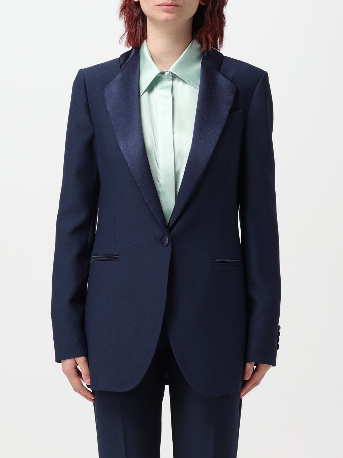 HEBE STUDIO BLAZER: Blazer woman Hebe Studio, Navy - Img 1