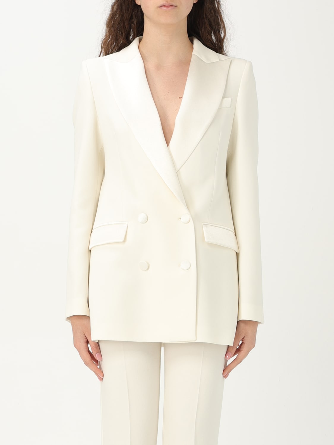 HEBE STUDIO BLAZER: Blazer femme Hebe Studio, Jaune Crème - Img 1