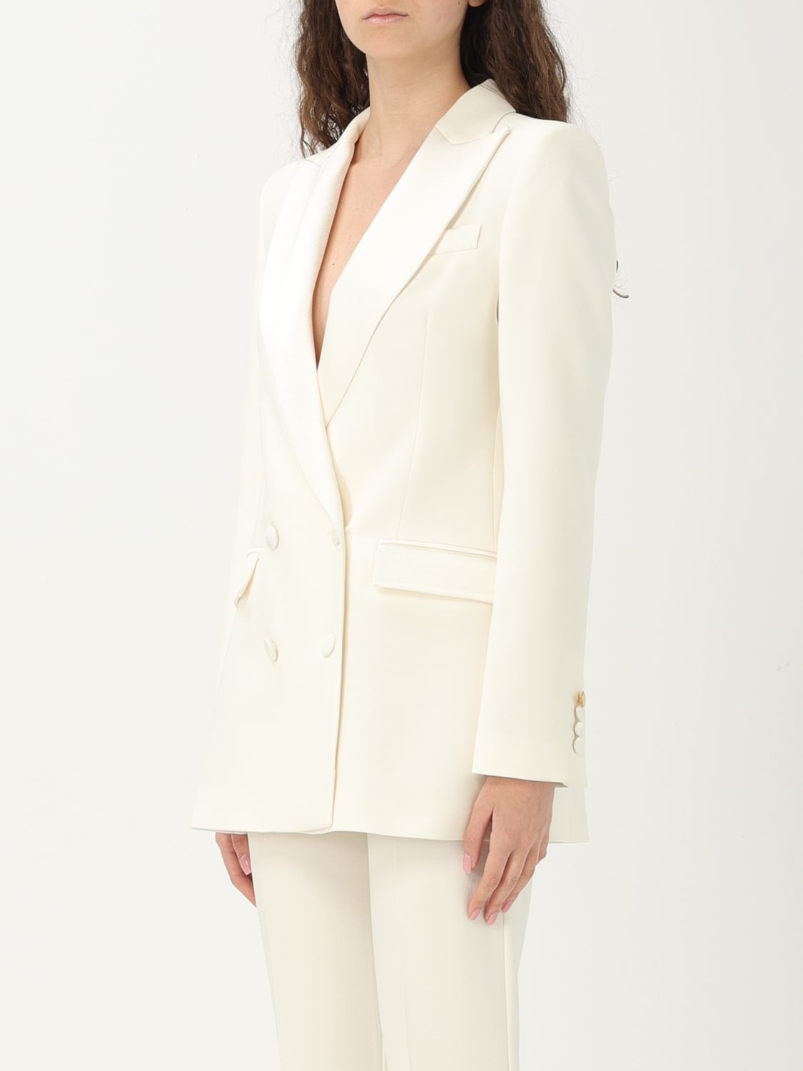 HEBE STUDIO BLAZER: Blazer femme Hebe Studio, Jaune Crème - Img 3