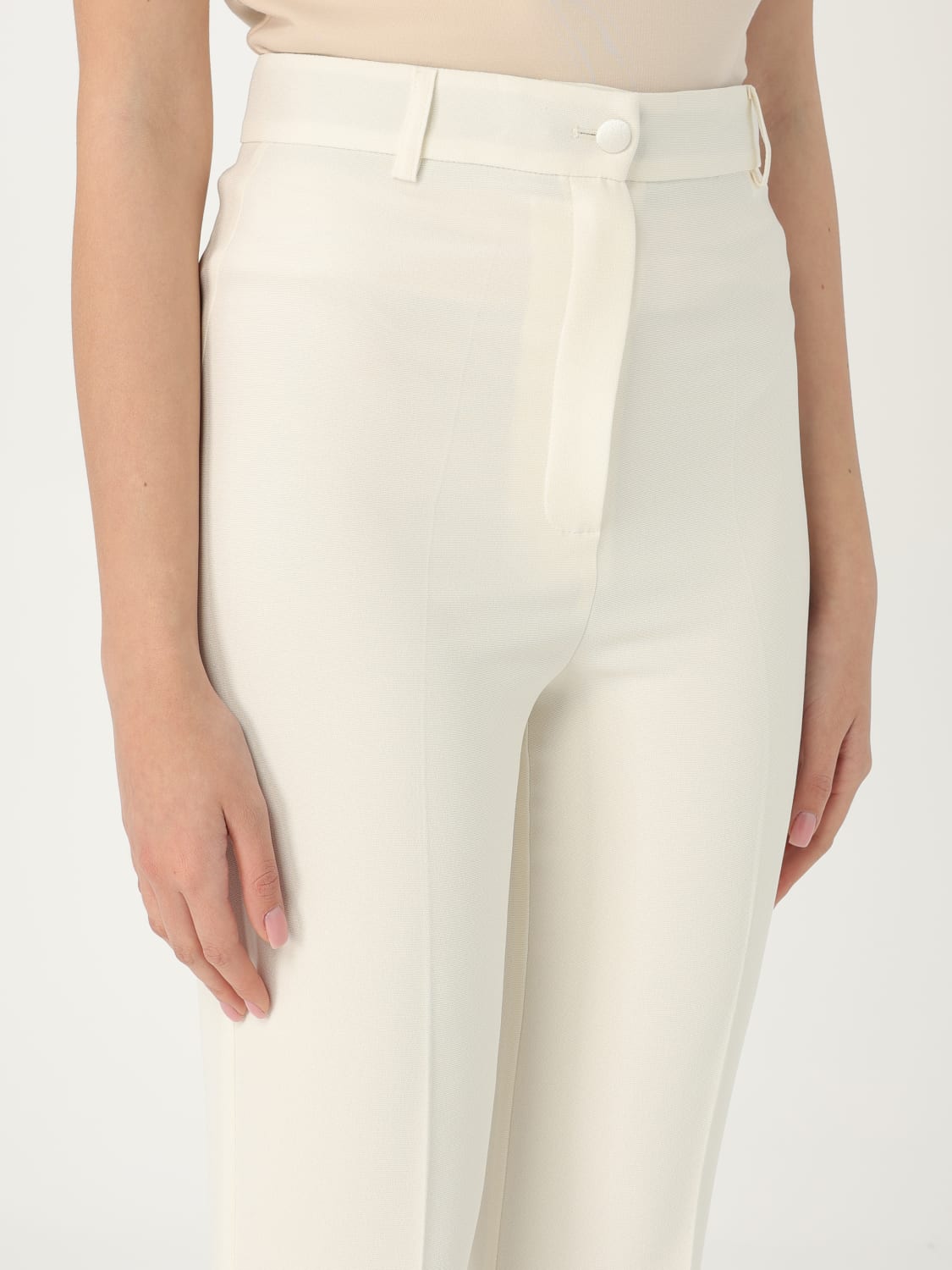 HEBE STUDIO PANTS: Pants woman Hebe Studio, Yellow Cream - Img 3