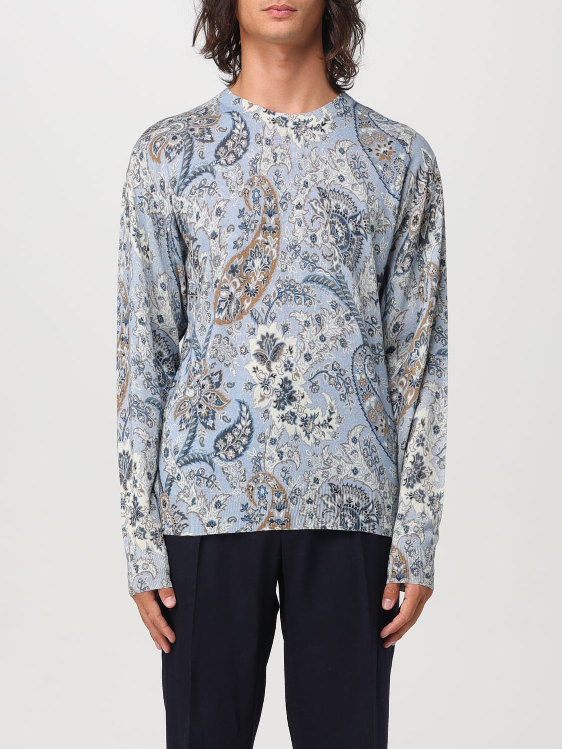 ETRO SWEATER: Sweater men Etro, Gnawed Blue - Img 1