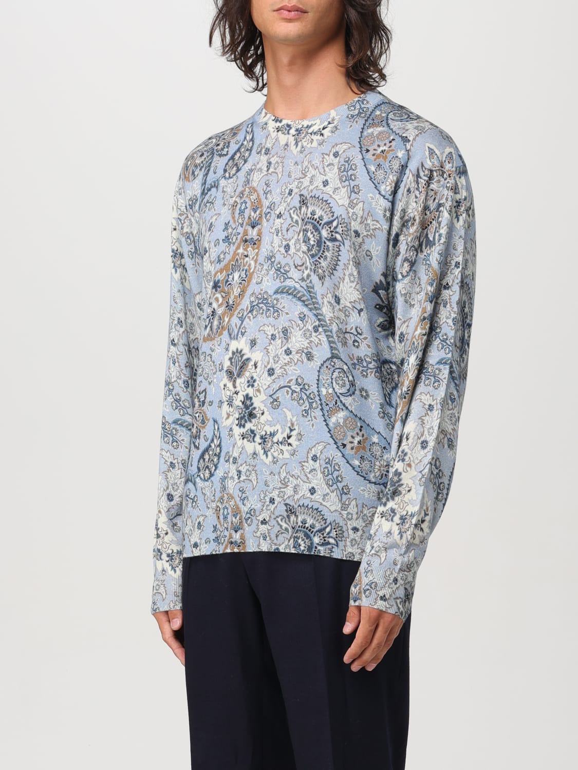 ETRO SWEATER: Sweater men Etro, Gnawed Blue - Img 4