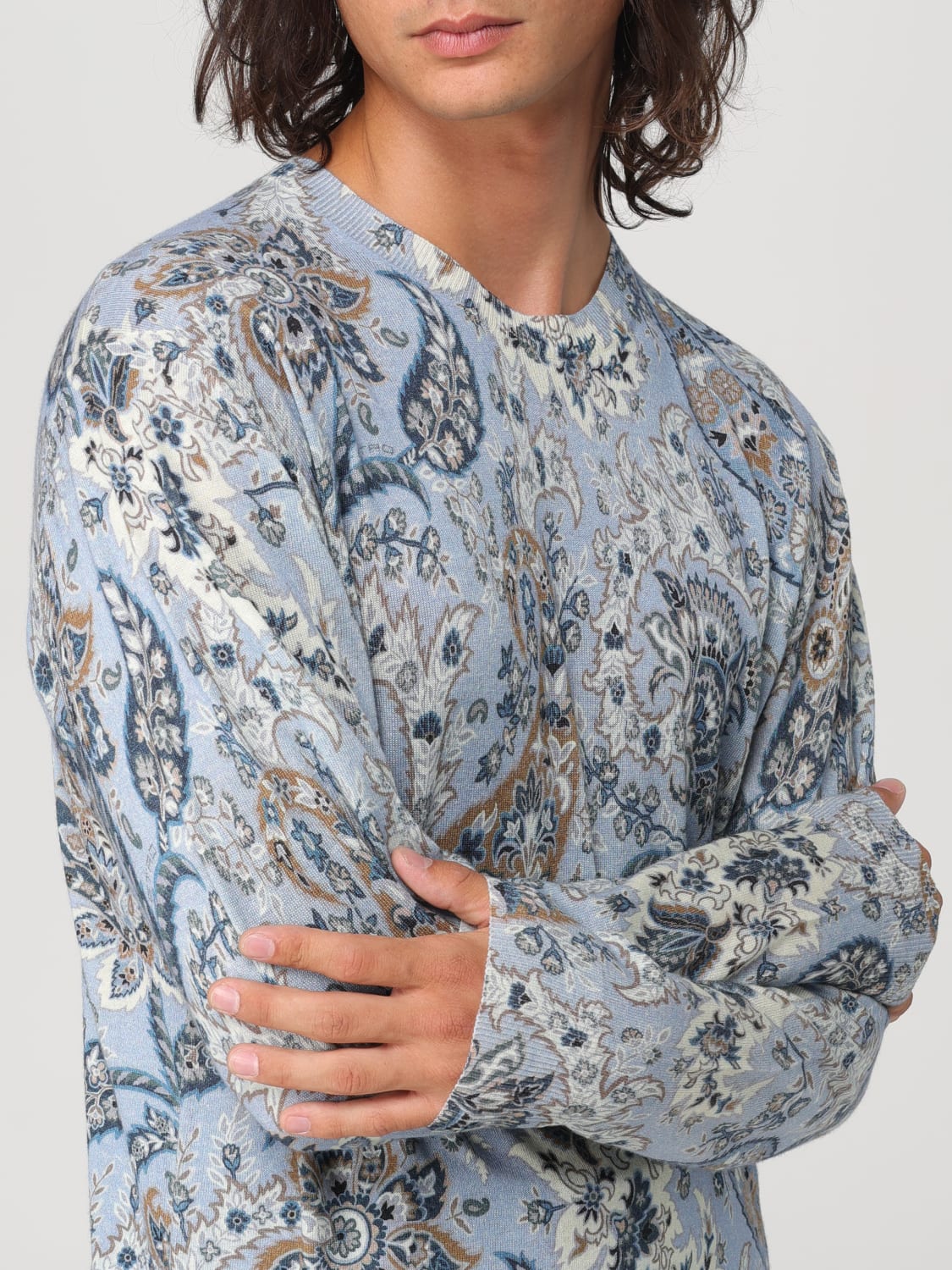 ETRO SWEATER: Sweater men Etro, Gnawed Blue - Img 5