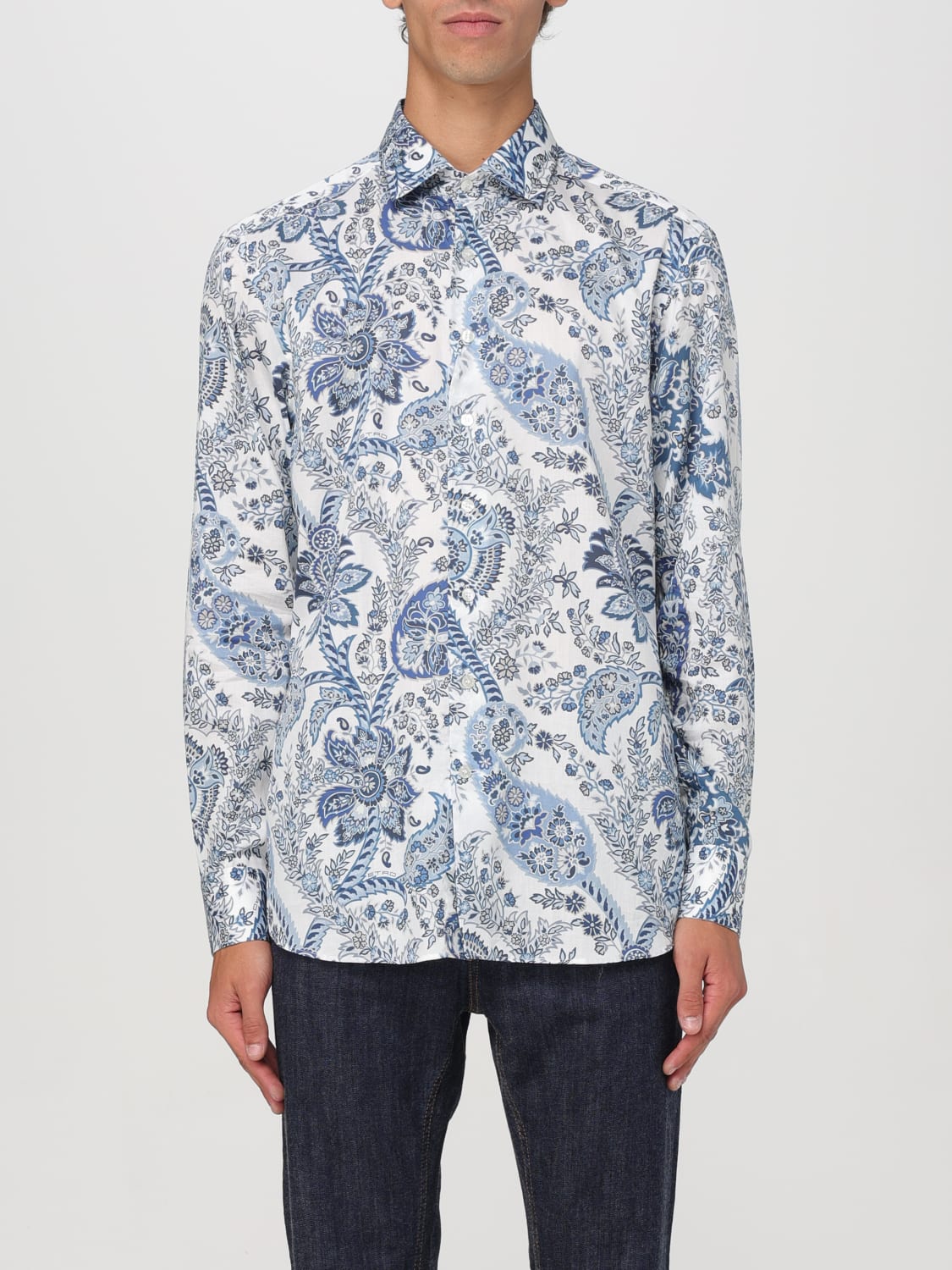 ETRO SHIRT: Shirt men Etro, Gnawed Blue - Img 1