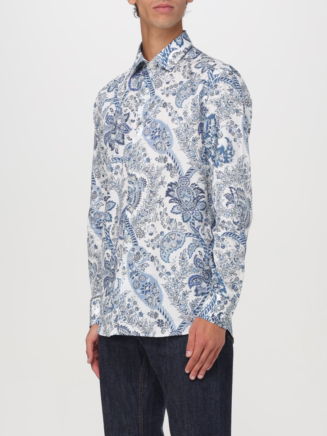 ETRO SHIRT: Shirt men Etro, Gnawed Blue - Img 4