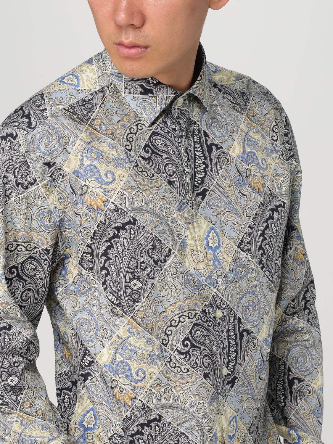 ETRO SHIRT: Shirt men Etro, Green - Img 5