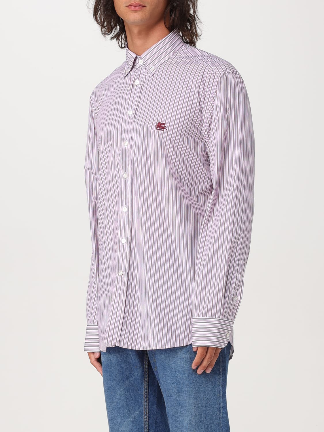 ETRO SHIRT: Shirt men Etro, Lilac - Img 4