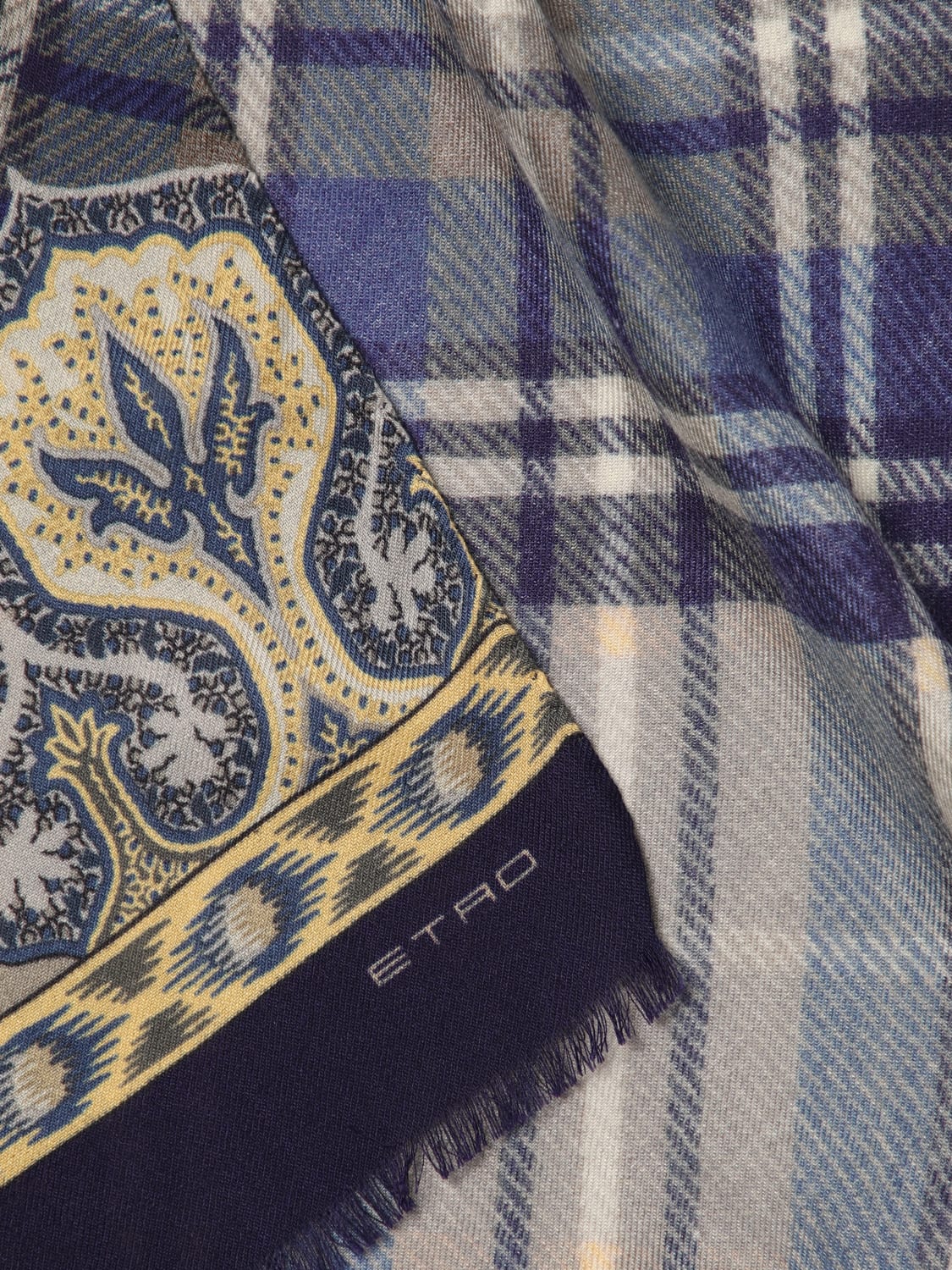 ETRO スカーフ: スカーフ メンズ Etro, ブルー - Img 3