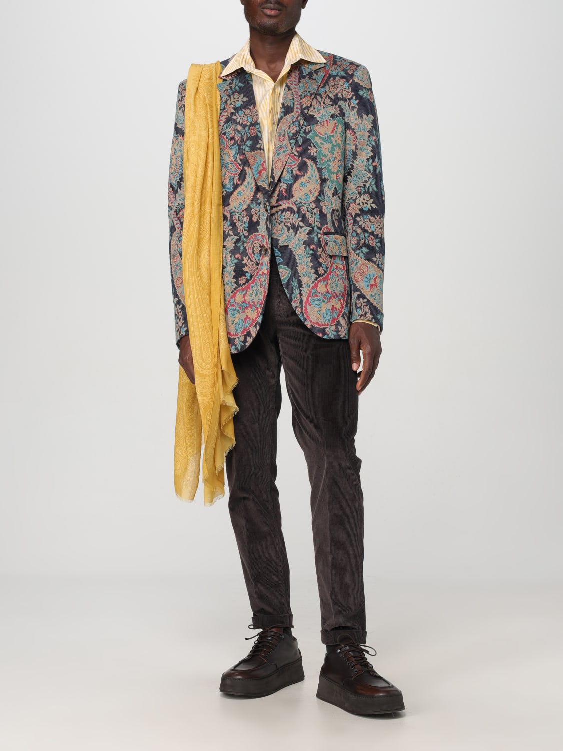 ETRO SCARF: Scarf men Etro, Yellow - Img 4