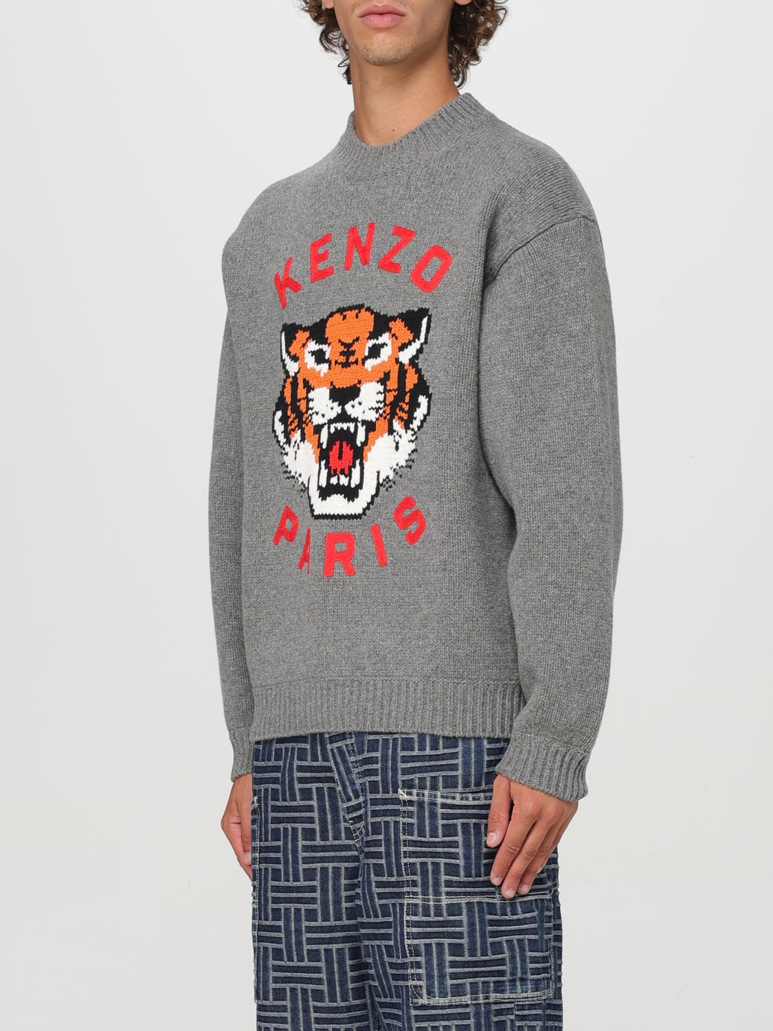 KENZO SWEATER: Sweater men Kenzo, Grey - Img 4