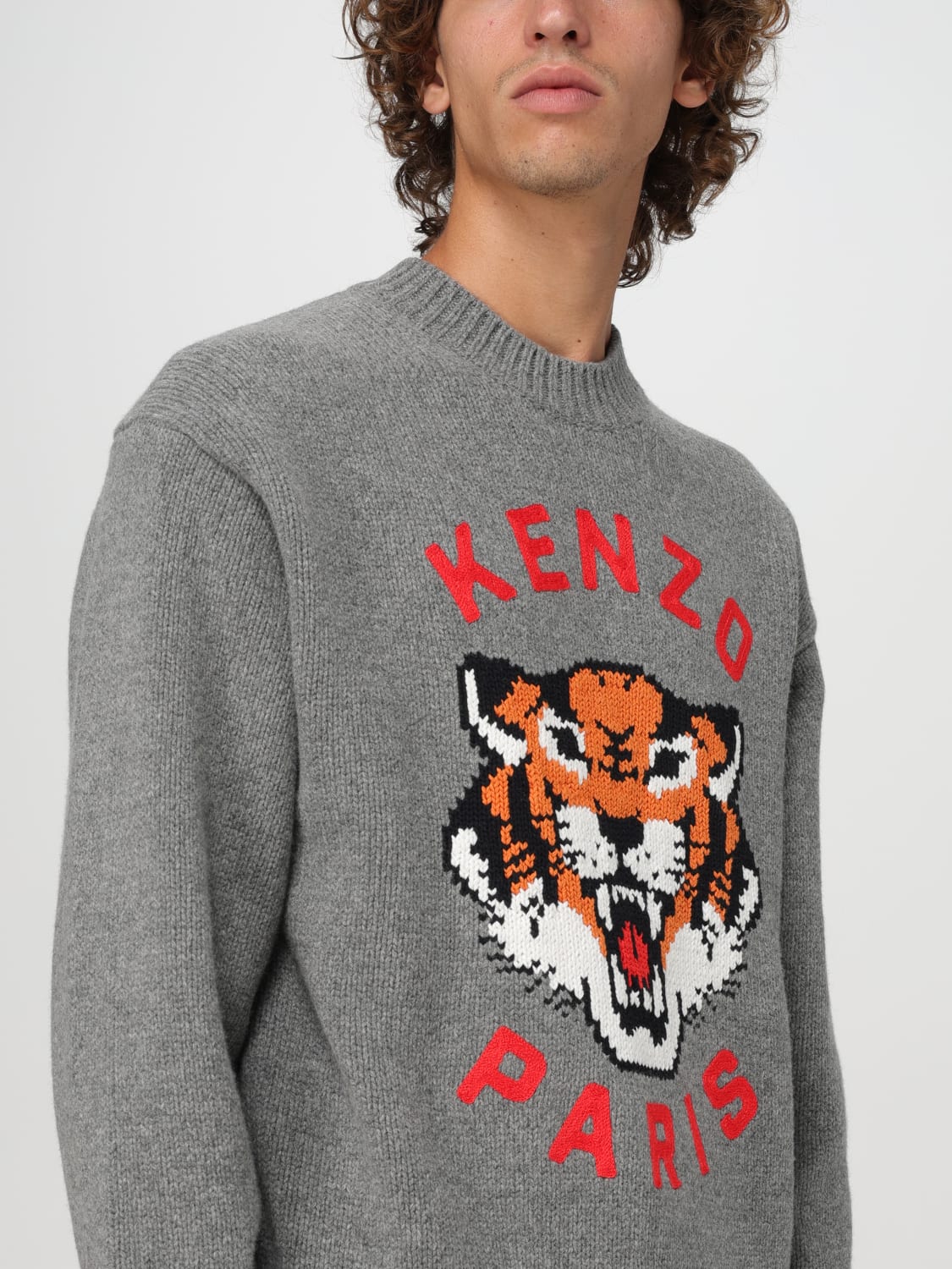 KENZO セーター: セーター メンズ Kenzo, グレー - Img 5