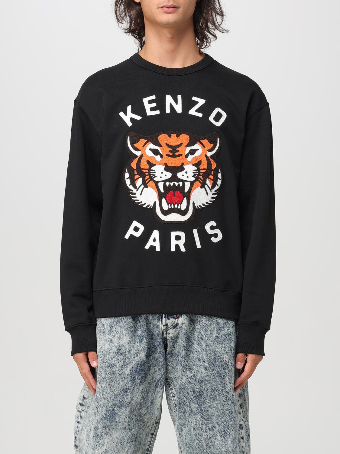 Giglio Felpa Tiger Kenzo in cotone con logo online Abbigliamento