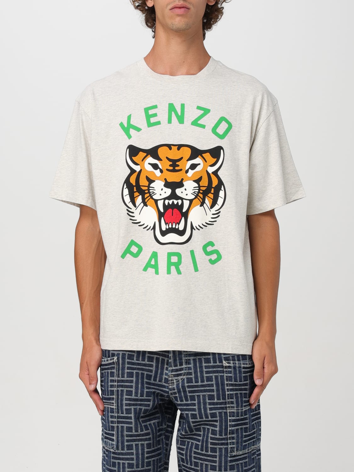 KENZO T恤: T恤 男士 Kenzo, 灰色 - Img 1