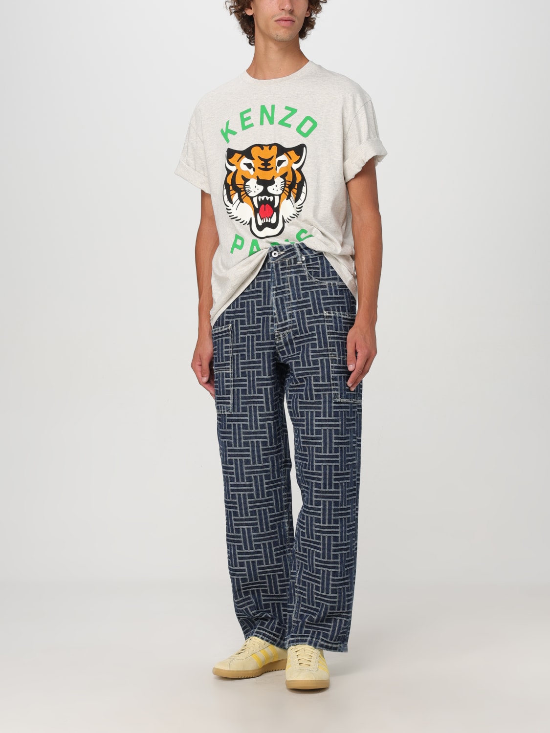 KENZO T恤: T恤 男士 Kenzo, 灰色 - Img 2