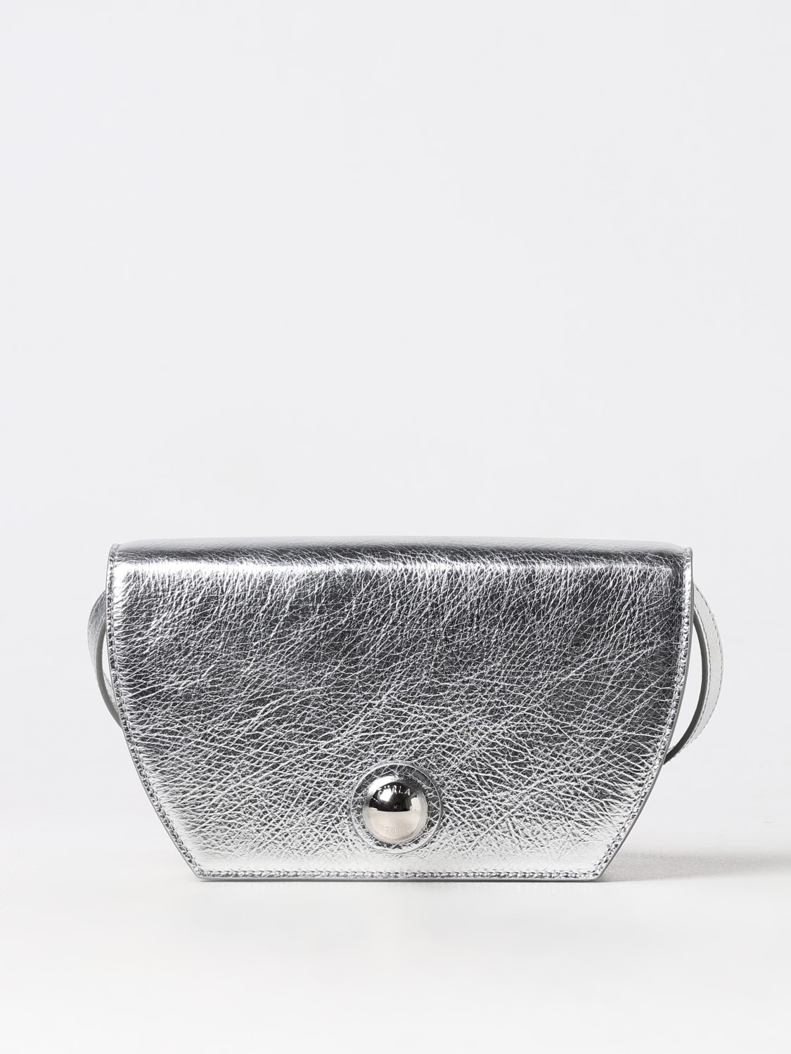 FURLA MINI BAG: Shoulder bag woman Furla, Silver - Img 1