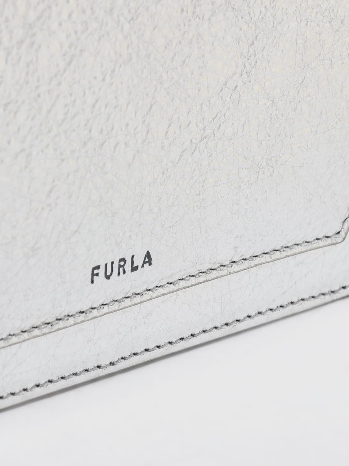 FURLA MINI BAG: Shoulder bag woman Furla, Silver - Img 3