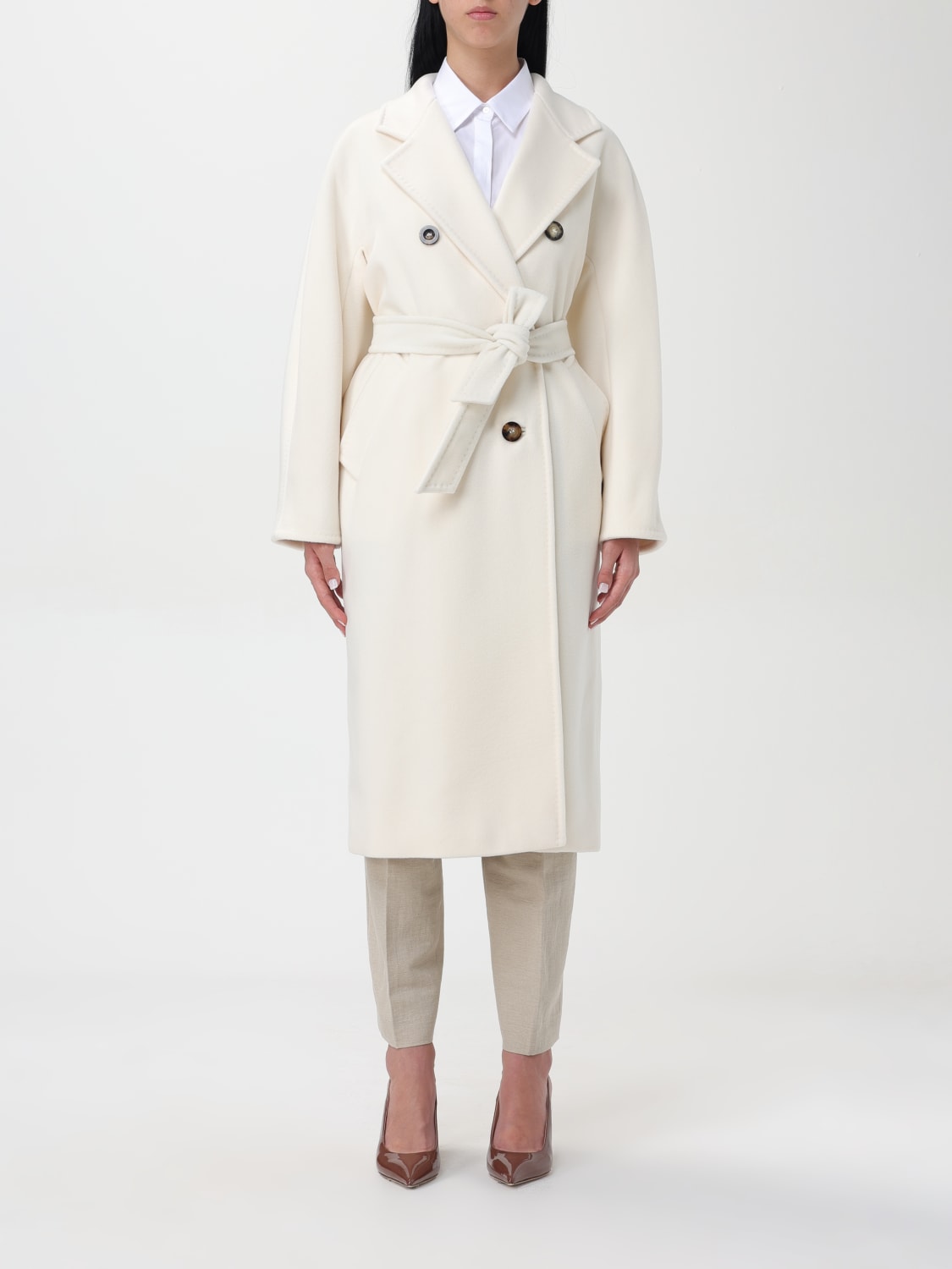 MAX MARA Manteau femme Blanc Manteau Max Mara 2421018011600 en ligne sur GIGLIO.COM