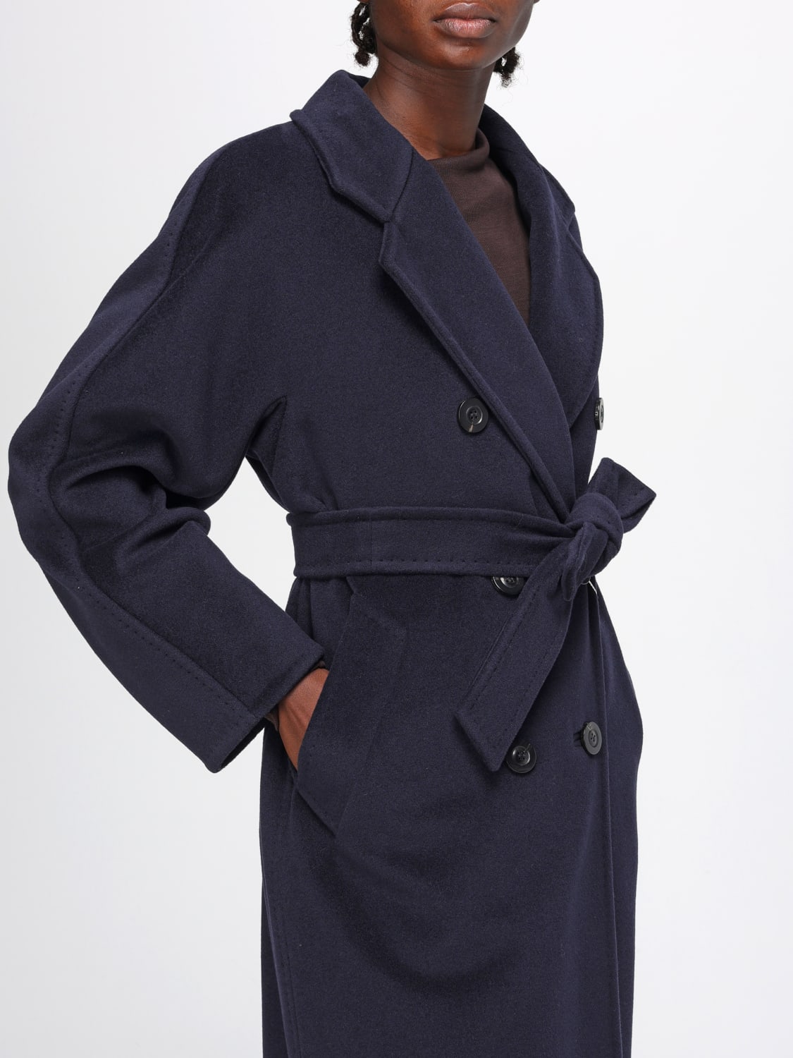 MAX MARA COAT: Coat woman Max Mara, Navy - Img 5