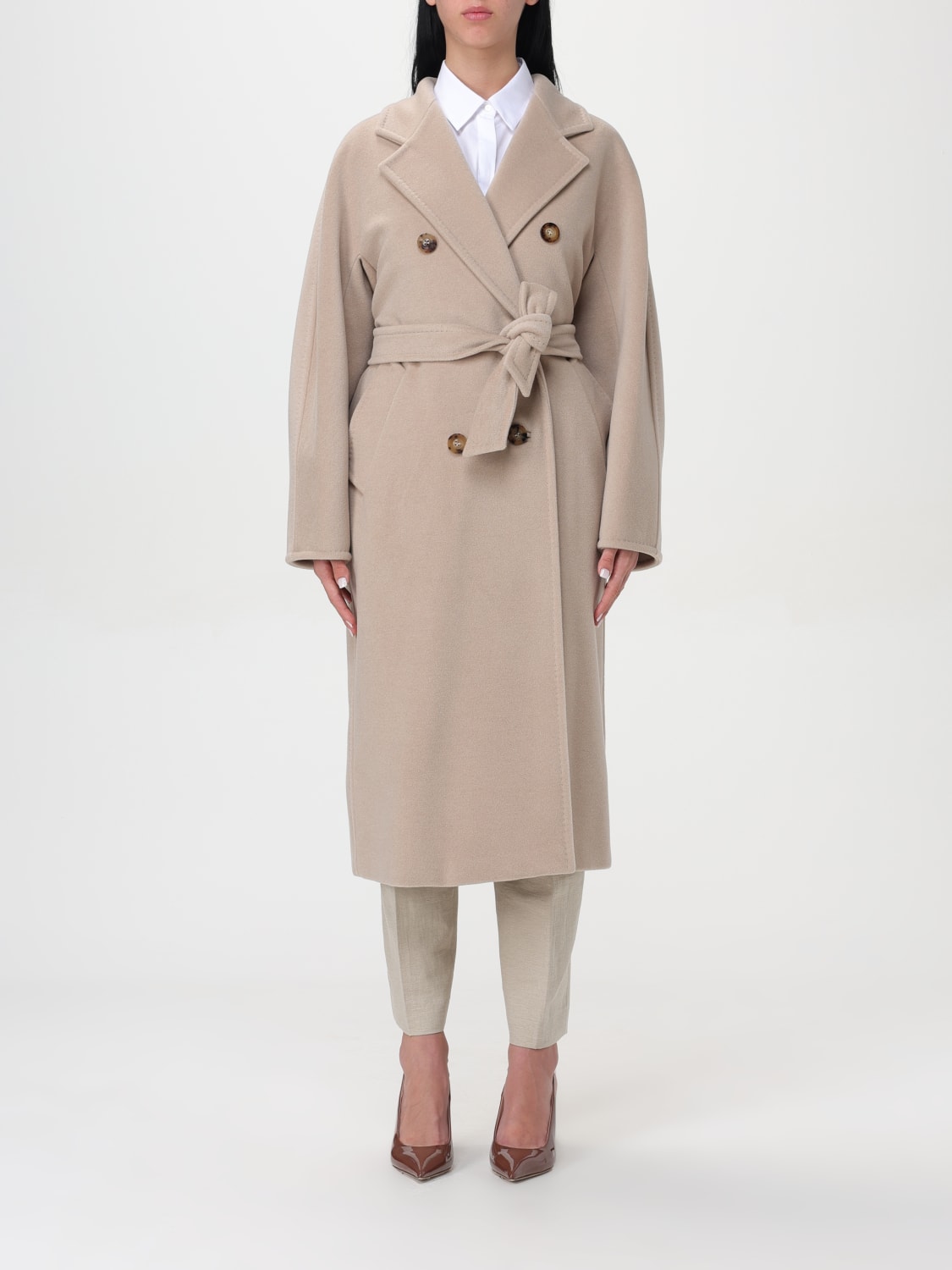 MAX MARA COAT: Coat woman Max Mara, Natural - Img 1