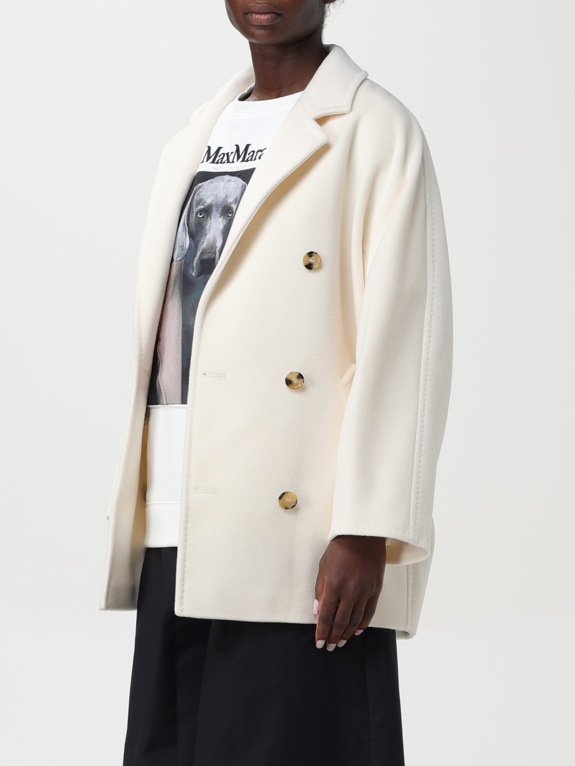 MAX MARA ABRIGO: Abrigo mujer Max Mara, Blanco - Img 4