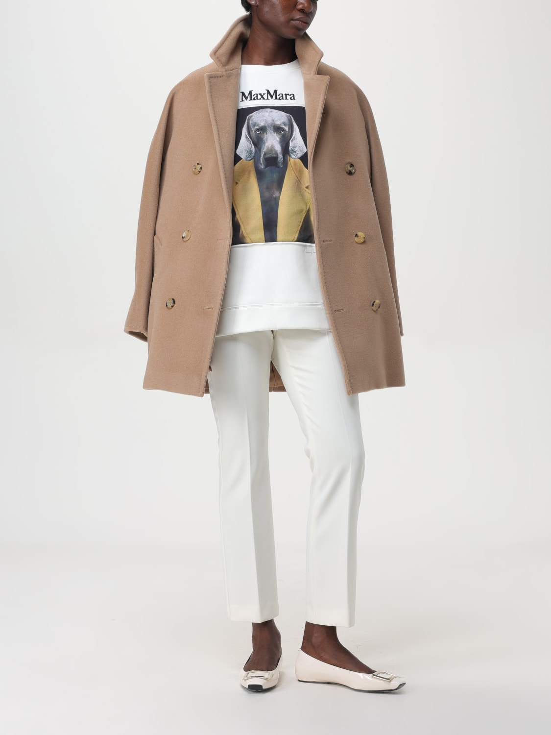 MAX MARA COAT: Coat woman Max Mara, Camel - Img 2