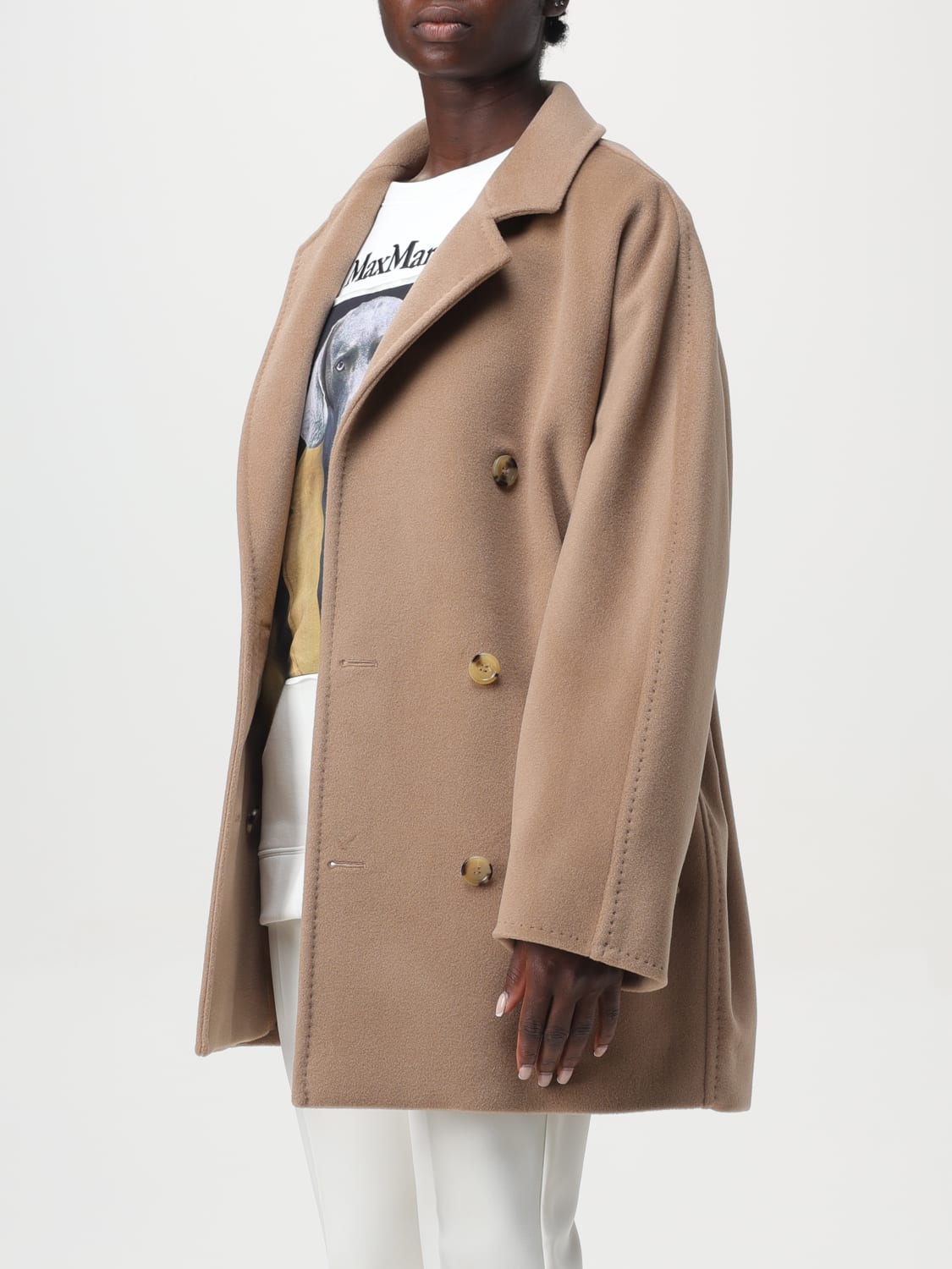 MAX MARA COAT: Coat woman Max Mara, Camel - Img 4
