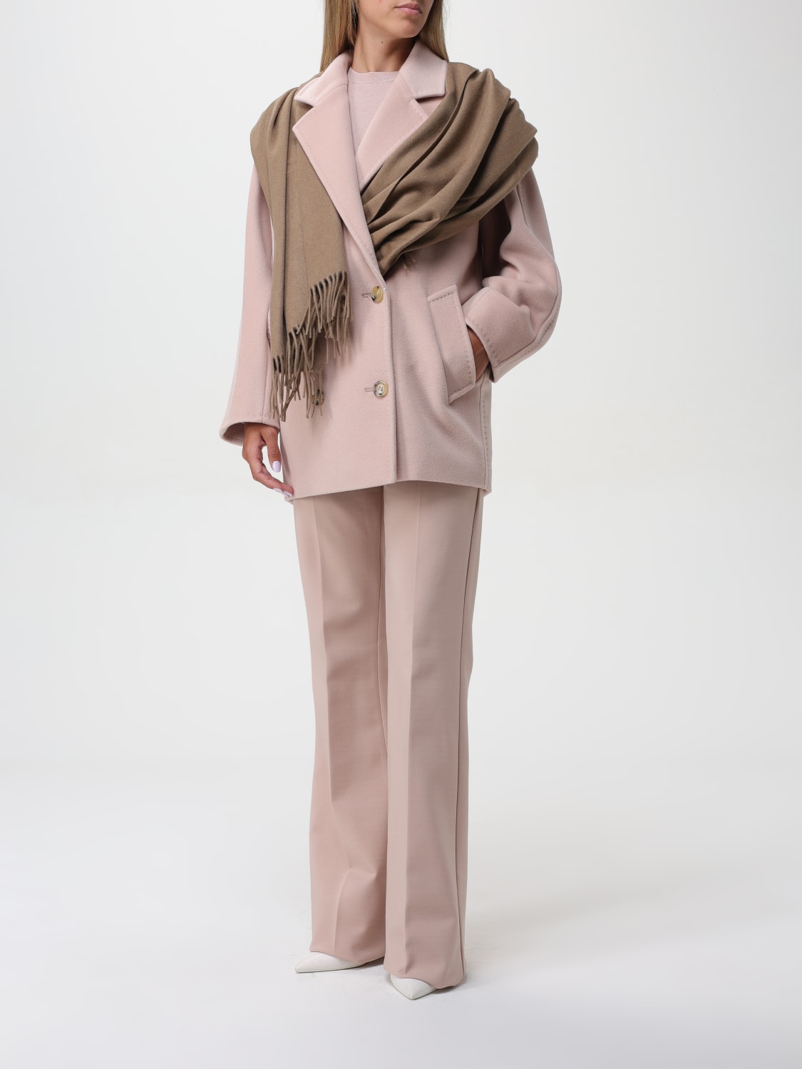 MAX MARA COAT: Coat woman Max Mara, Blush Pink - Img 2