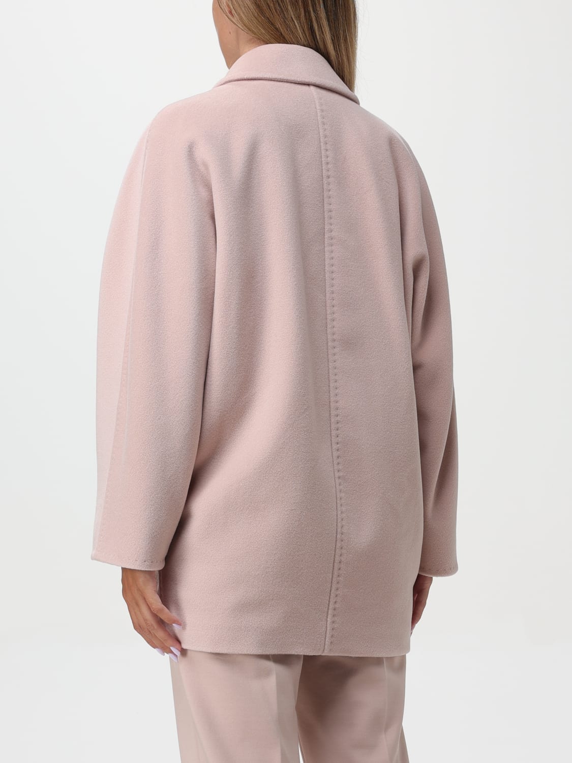 MAX MARA COAT: Coat woman Max Mara, Blush Pink - Img 3