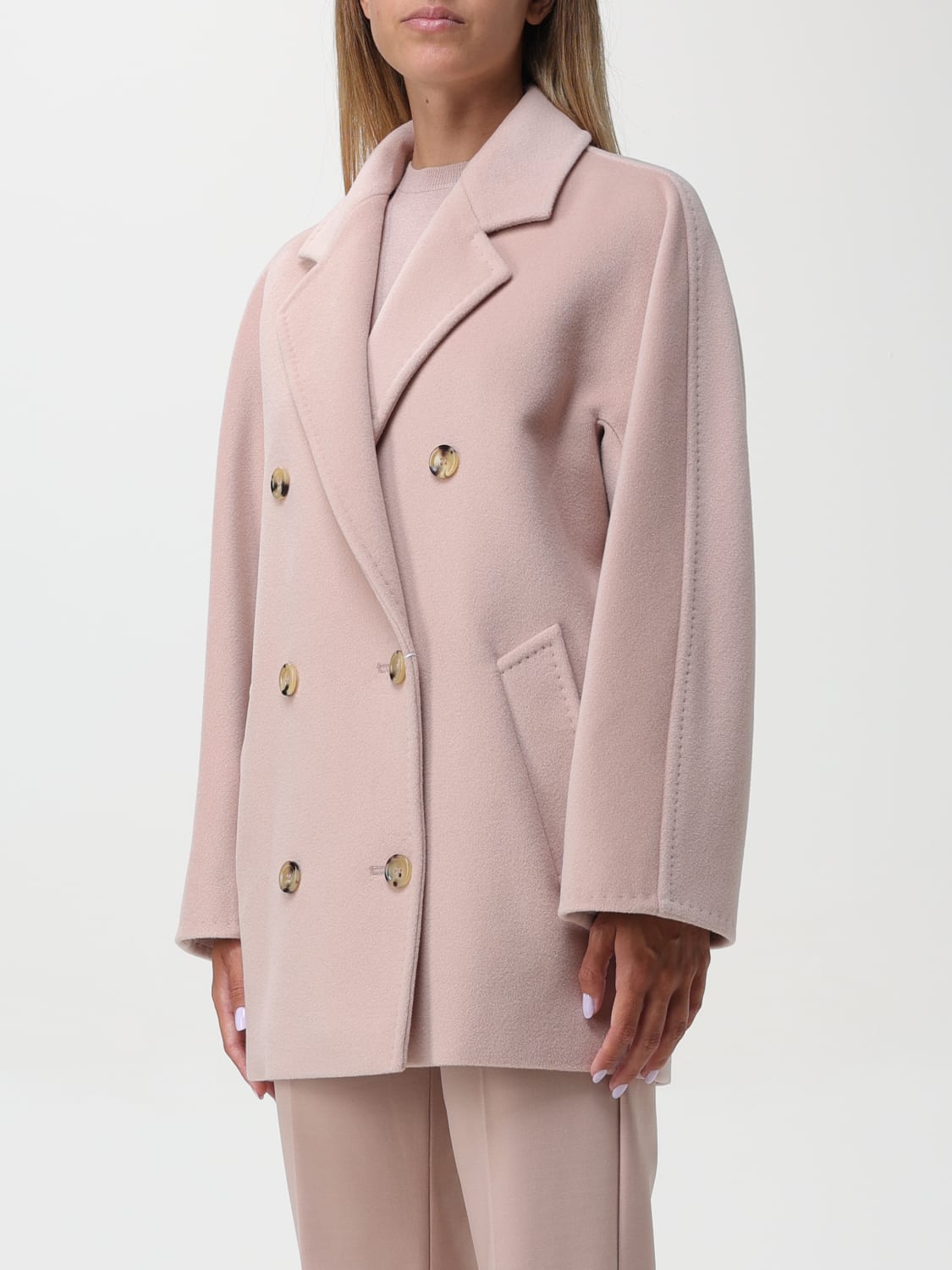 MAX MARA COAT: Coat woman Max Mara, Blush Pink - Img 4