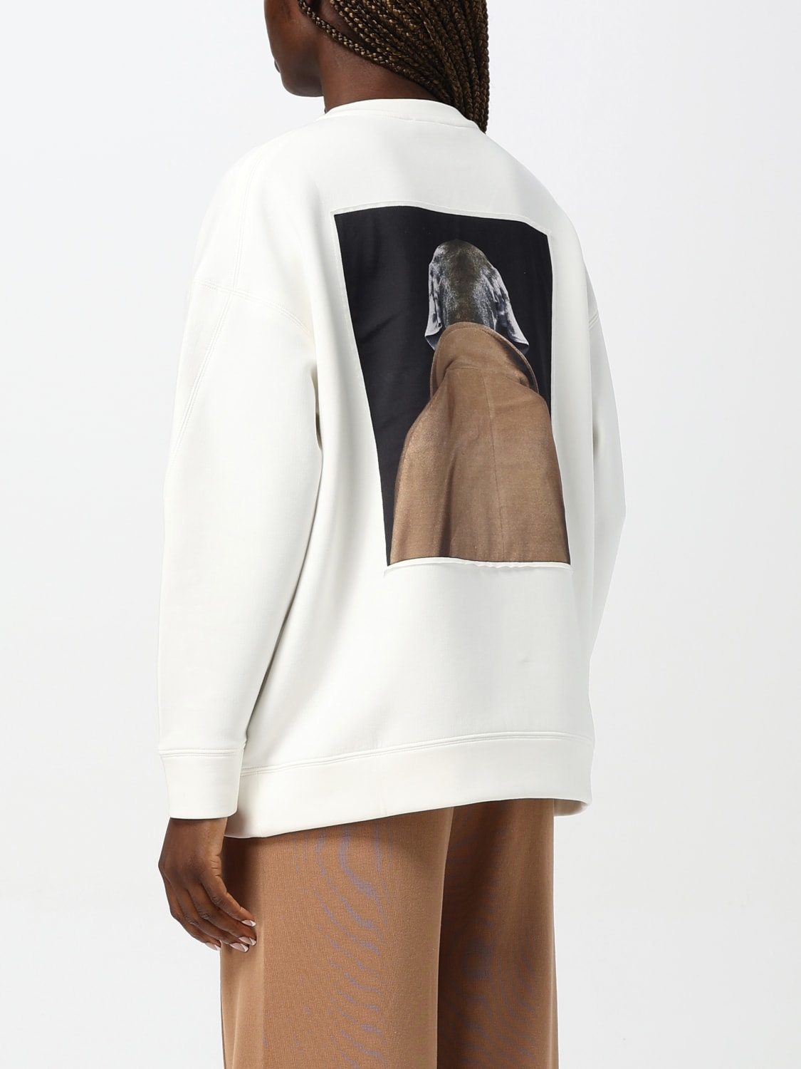 MAX MARA FELPA: Felpa Bacco x William Wegman Max Mara in cotone , Bianco 1 - Img 3