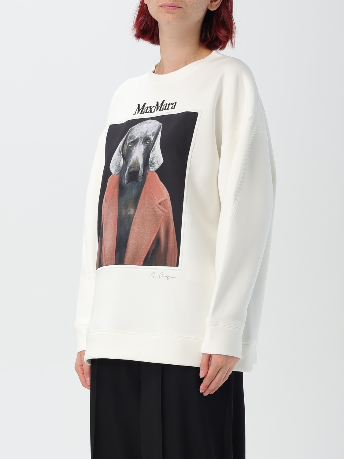 MAX MARA FELPA: Felpa Bacco x William Wegman Max Mara in cotone , Bianco 3 - Img 4