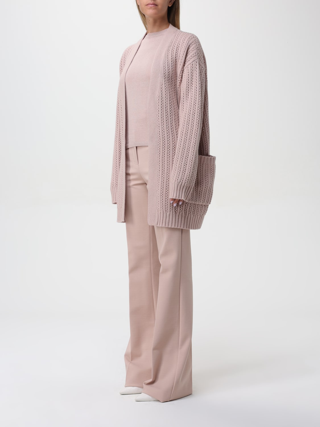 MAX MARA CARDIGAN: Sweater woman Max Mara, Blush Pink - Img 3