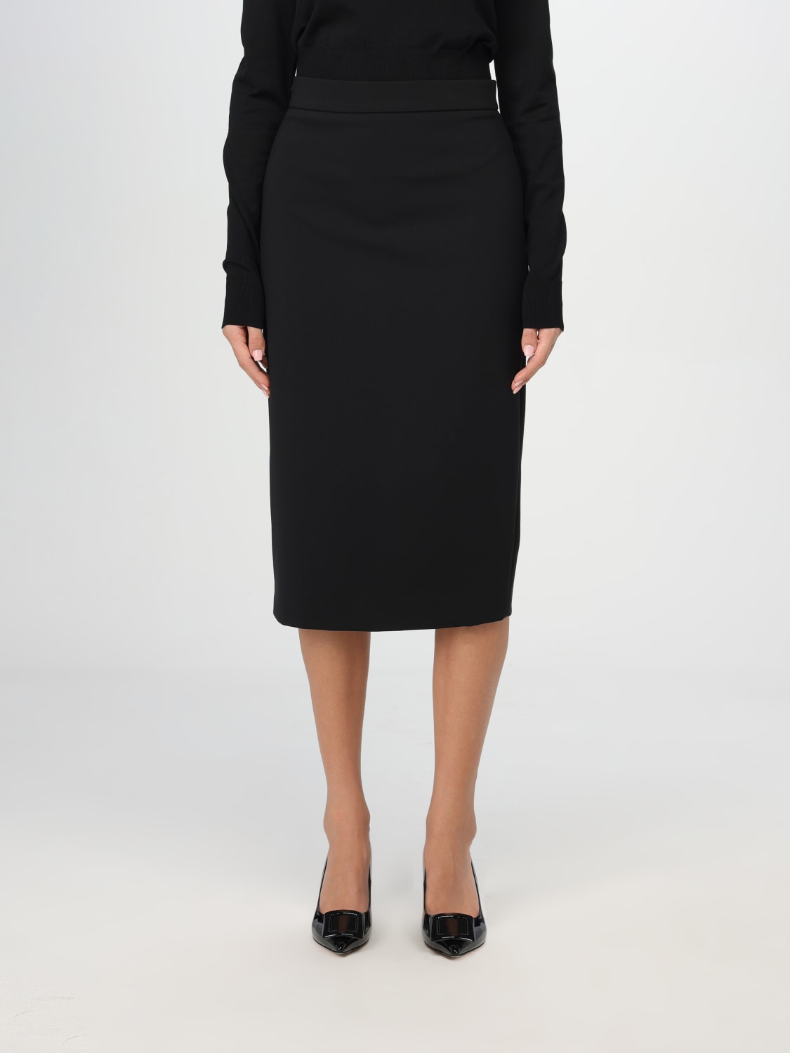 MAX MARA GONNA: Gonna Max Mara in jersey, Nero - Img 1