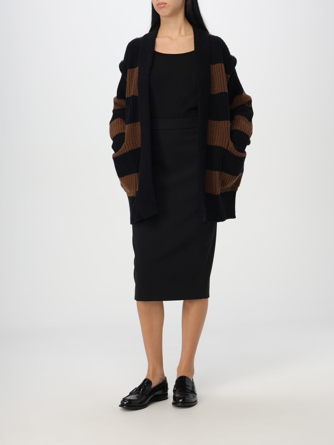 MAX MARA GONNA: Gonna Max Mara in jersey, Nero - Img 2