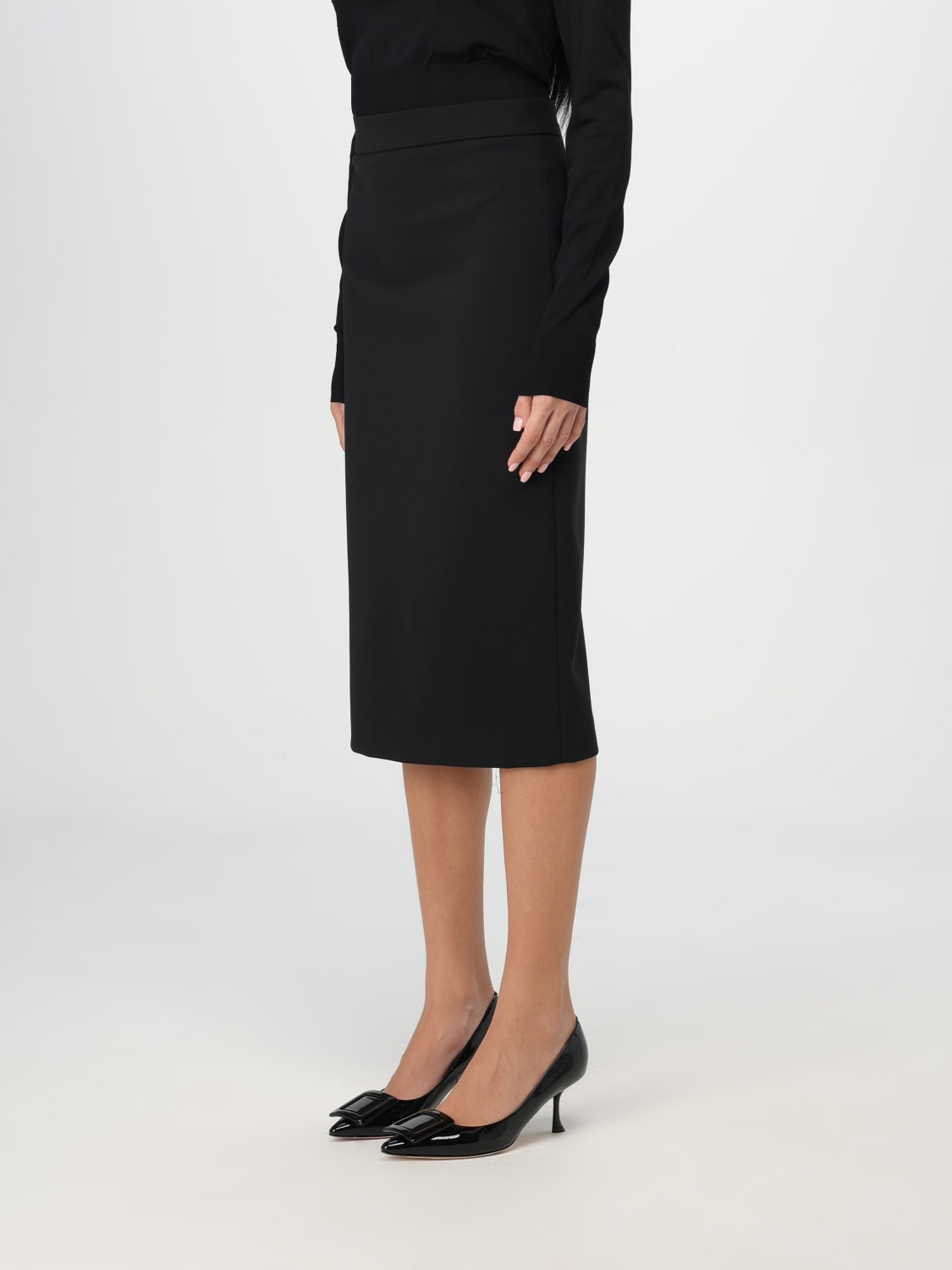 MAX MARA GONNA: Gonna Max Mara in jersey, Nero - Img 4