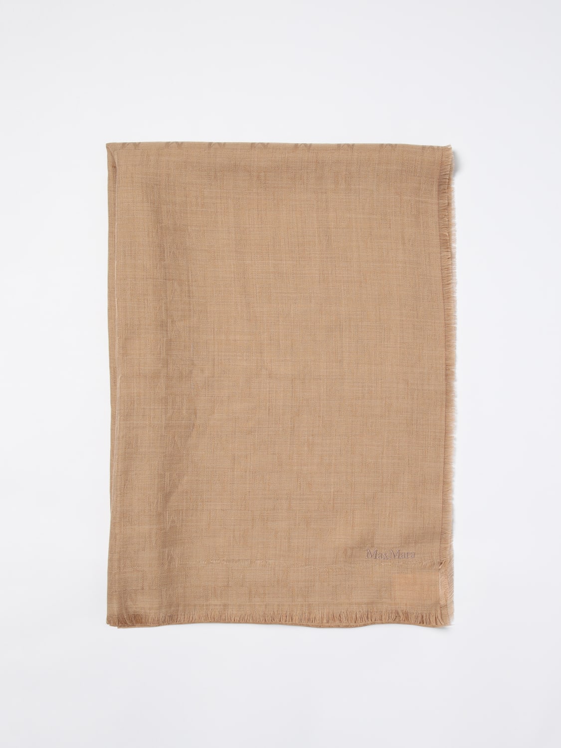 MAX MARA SCARF: Scarf woman Max Mara, Camel - Img 1