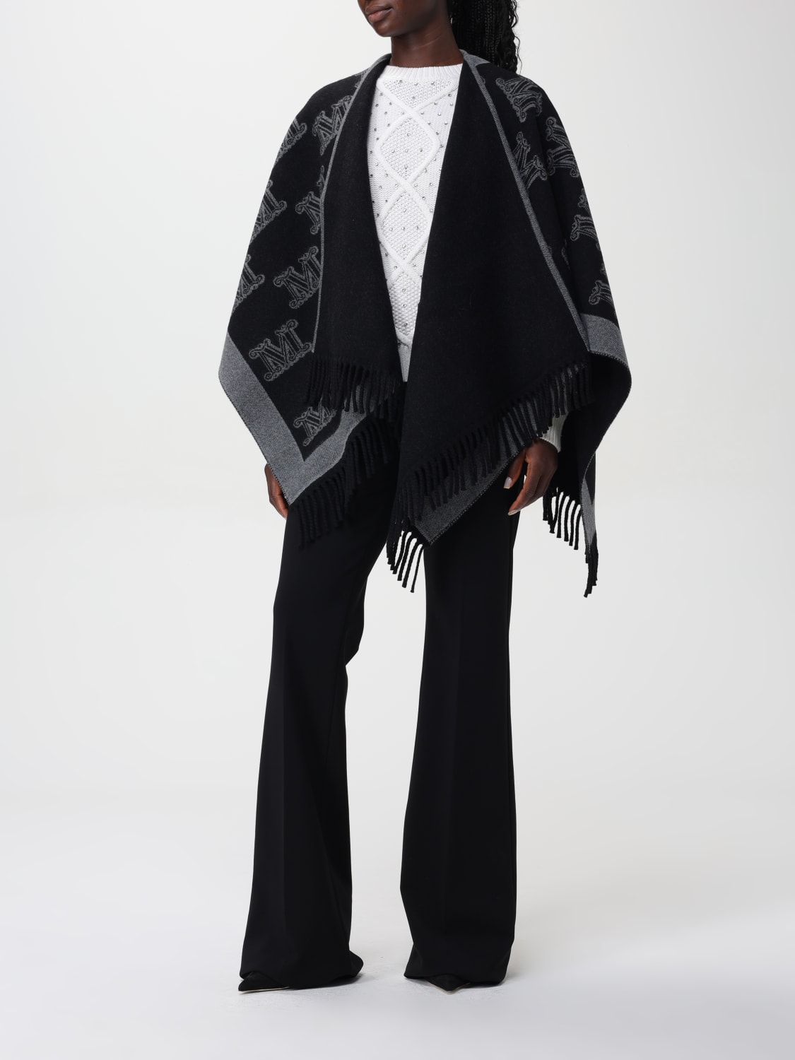 MAX MARA COAT: Cape woman Max Mara, Black - Img 2